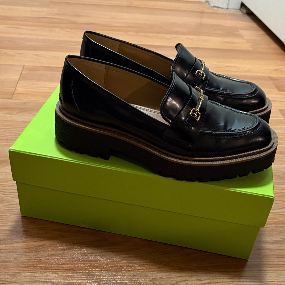 Sam Edelman Laurs Black Leather Loafers